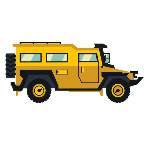 Construction Theme Hummer Truck Transparent Sticker